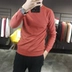 Áo len nam màu trơn làm sạch quần áo mùa thu 2018 thu đông mới thoải mái mỏng cổ tròn áo len đáy cổ áo sweater nam Hàng dệt kim