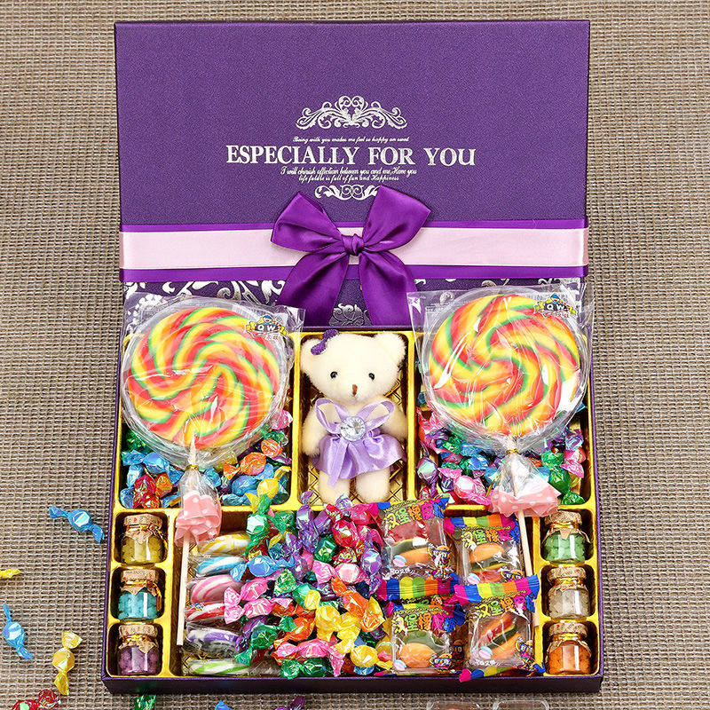 520 Valentine's Day gift oversized Lollipop candy gift box for girls Birthday gift Net red snack girl heart