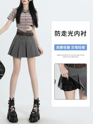 Пиджак классического кроя, летняя юбка в складку, мини-юбка, высокая талия, подходит для подростков, А-силуэт