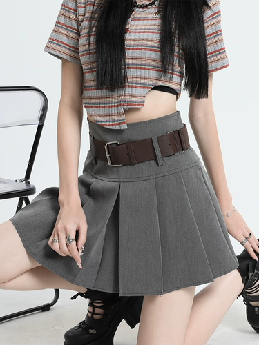 Пиджак классического кроя, летняя юбка в складку, мини-юбка, высокая талия, подходит для подростков, А-силуэт