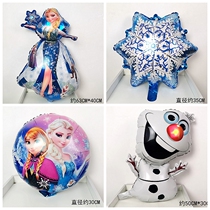 Children Birthday Party Snowflake Queen Princess Aluminum Film Balloon Living-room Placement Girl Princess Themed Hotel Decoration