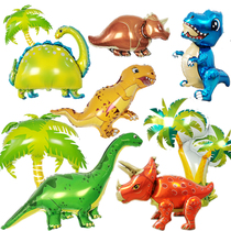 Dinosaur theme boys and girls forest children birthday Creative Party party aluminum film balloon scene background decoration