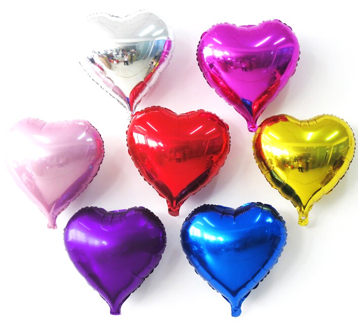 Mini Aluminum Film Heart-shaped Balloon Wedding Birthday Party Supplies Wedding Aluminum Foil Carefully Shaped Wedding Arrangement Decorations