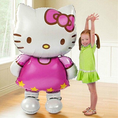 114cm Mega Cartoon KT Cat Aluminum Film Balloon Children Birthday Party Festive Decorations Arrangement Toy Balloons