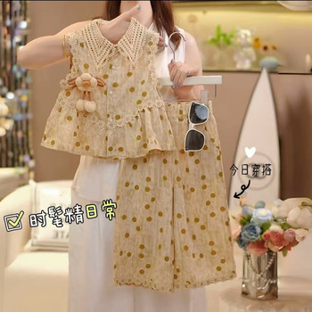 ຊຸດ summer polka dot ຂອງເດັກຍິງປີ 2026 ເສື້ອຢືດ ແລະ ໂສ້ງຂາຍາວຂອງເດັກນ້ອຍ 2026 ຄົນອັບເດດ: ຄົນອັບເດດ: ແລະ western-style outfits ເກົາຫຼີຂອງເດັກຍິງ