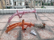 Handling Congarden 14 Inch 412 Full Aluminum Alloy Folding Frame Front Fork With Folding Accessories Red Pink Orange Green Four Color