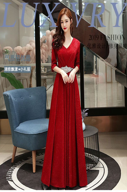 Chorus Performance Dress for Women, New Sequin Design, Elegant and Sexy, Suitable for Hosting, Recitation, Student Annual Meeting, and Elegant Performance Long Dress