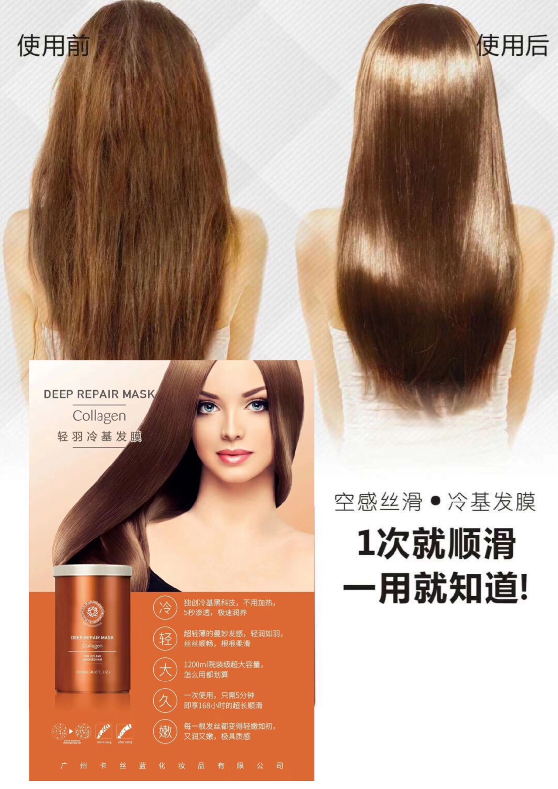 Cold-based hair film repair dry hair care improves hair restless membrane hydrotherapy paramour glider female Johan