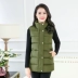 Trung niên và tuổi già mùa thu và mùa đông phụ nữ xuống áo vest cotton cỡ lớn áo kiểu nữ đẹp tuổi 40 Áo vest