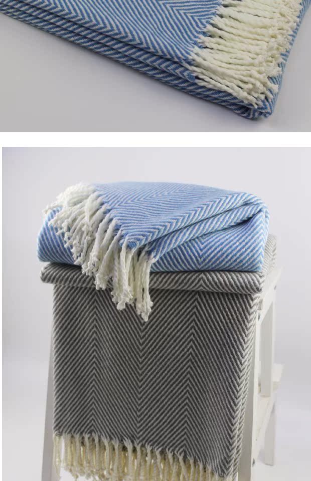 Xương cá nordic chăn trang trí thú chăn khăn choàng Xiantan văn phòng nap chăn đặc biệt Giang Tô, Chiết Giang - Ném / Chăn chăn lông tuyết nhung