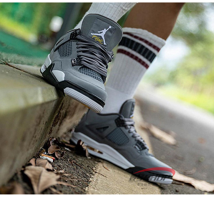 Nickname Air Jordan 4 Cool Grey AJ4 Cool Gray Grey Giày bóng rổ 308497-007 - Giày bóng rổ giày thể thao chính hãng