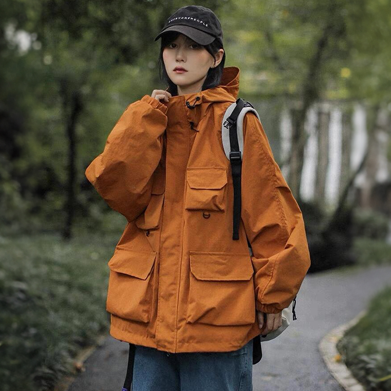 Red-Brown Jacket for Women, 2025 New Spring Jacket, Outdoor Windproof and Moisture-Wicking Hiking Sports Jacket for Men