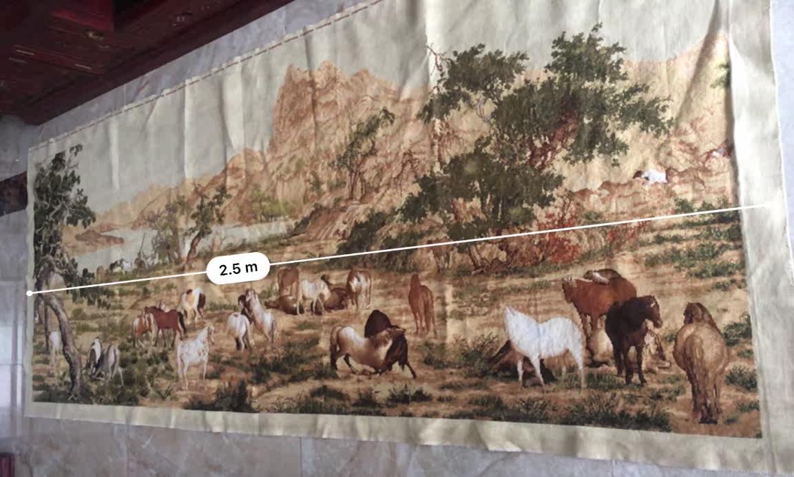 Two-meter-five-wire embroidered cross embroidered pure handmade heck of a large living room decoration painting handmade finished product new cotton thread