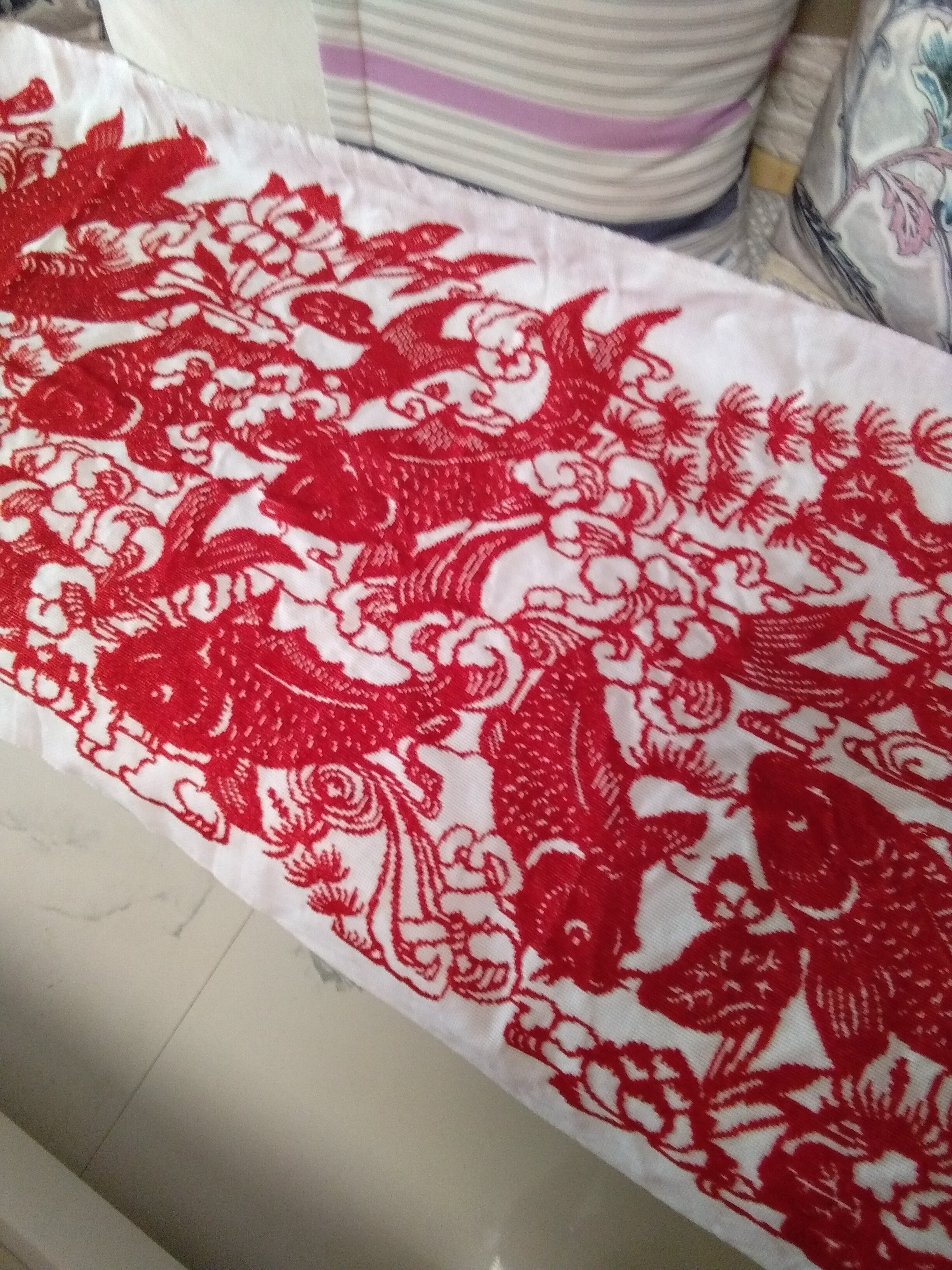 Cross-stitch big head brother handmade cross-stitch finished line embroidery nine fish figure fish living room bedroom cross-stitch every year