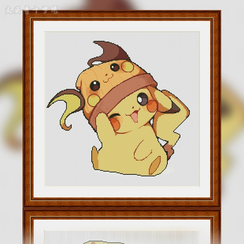 [ZZ6656-Pikachu Baby] Cross-Shitk 2024 Новая маленькая линейная вышивка