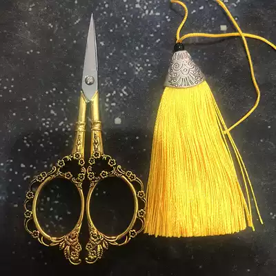 Classical scissors stainless steel retro scissors DIY cross stitch flower scissors diy small scissors sharp scissors paper scissors household embroidery