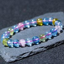 Natural crystal bracelet high ice penetrating body Morgan stone small fresh candy hand string green ghost polyppot live pick up