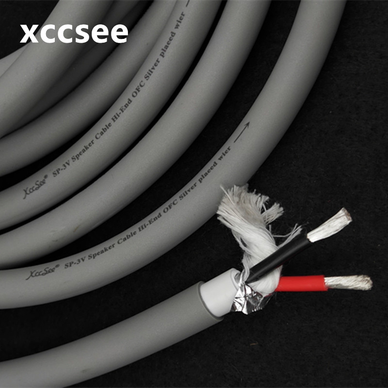 Fever single crystal copper silver-plated speaker cable HIFI imported material main speaker cable center speaker cable surround line upgrade