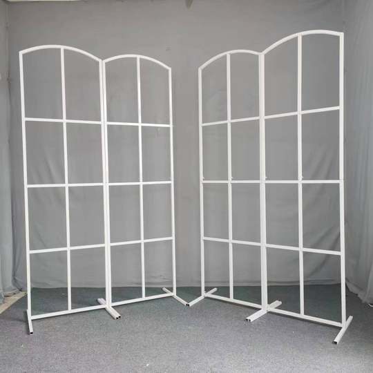 Accesorios de boda pantalla geométrica de hierro forjado decoraciones al aire libre