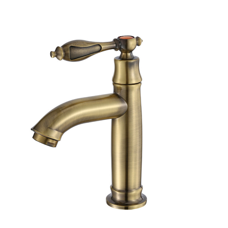 European-Style Pastoral Antique-Colored Basin Faucet, Vintage Countertop Basin Spout, Antique-Colored Faucet, Single Cold Water Faucet European-Style Pastoral Antique-Colored Basin Faucet, Vintage Countertop Basin Spout, Antique-Colored Faucet, Single Cold Water Faucet