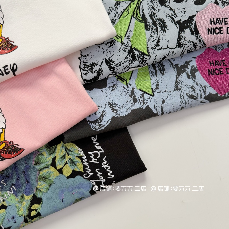 2026 New Summer Everyday Wear~ Multi-Color Niche Cartoon Cute Short-Sleeved T-Shirt for Women Star
