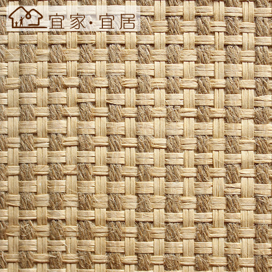 Straw paper weaving hemp thread mixed wallpaper Southeast Asia Chinese style Japanese home improvement ceiling living room tea room hotel wallpaper