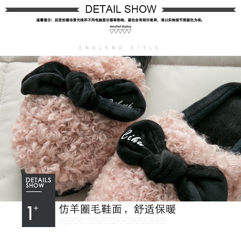 Dép cotton mùa đông nữ trong nhà chống trượt dày đáy ấm len chăm sóc giày dép đi trong nhà dép đi trong nhà giá rẻ