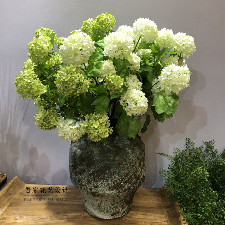 Upscale simulation embroidered ball single branch flower silk cloth fake flower wedding decoration fake flower Nordic living room vase fake flower pendulum piece