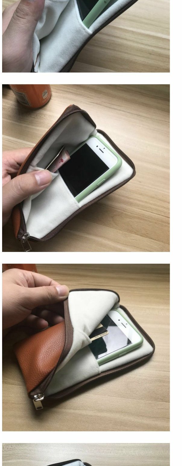 Apple iPhone XSMAX điện thoại di động bọc da dây kéo túi bụi treo cổ bảo vệ thay đổi gói thẻ nhung túi đeo chéo nam gucci