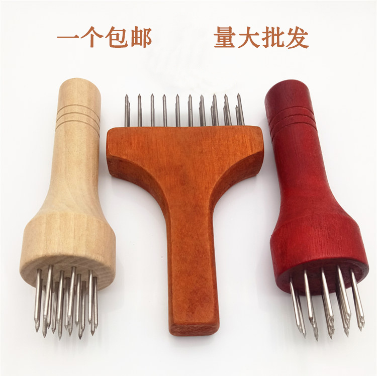 Stainless steel nail tender meat needle loose meat needle Pig skin plug buckle meat needle meat plug Loose meat device roast meat plug Beef tendon fork Steel nail plug