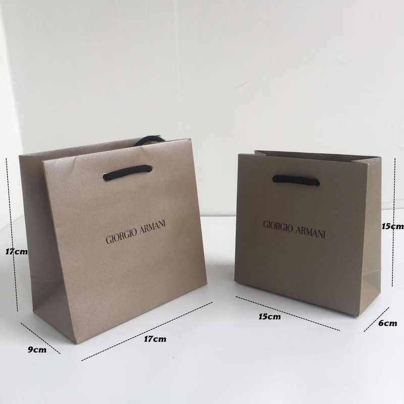 Giorgio Armani Armani Co-Branded Paper Tote Bag, Exclusive Store Packaging Bag, Genuine Fine Shimmer High-Gloss Bag