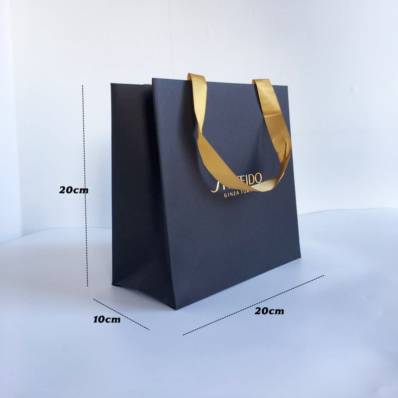 Shiseido Black Gold Paper Handbag Shopping Bag Gift Bag Counter Genuine Cosmetics and Skin Care Products Classic Packaging Bag Shiseido Black Gold Paper Handbag Shopping Bag Gift Bag Counter Genuine Cosmetics and Skin Care Products Classic Packaging Bag