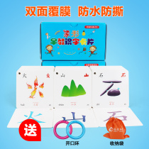 Baby kindergarten literacy recognition word elephant glyph card 0-3-6 years old preschoolers Chinese characters early education cognition