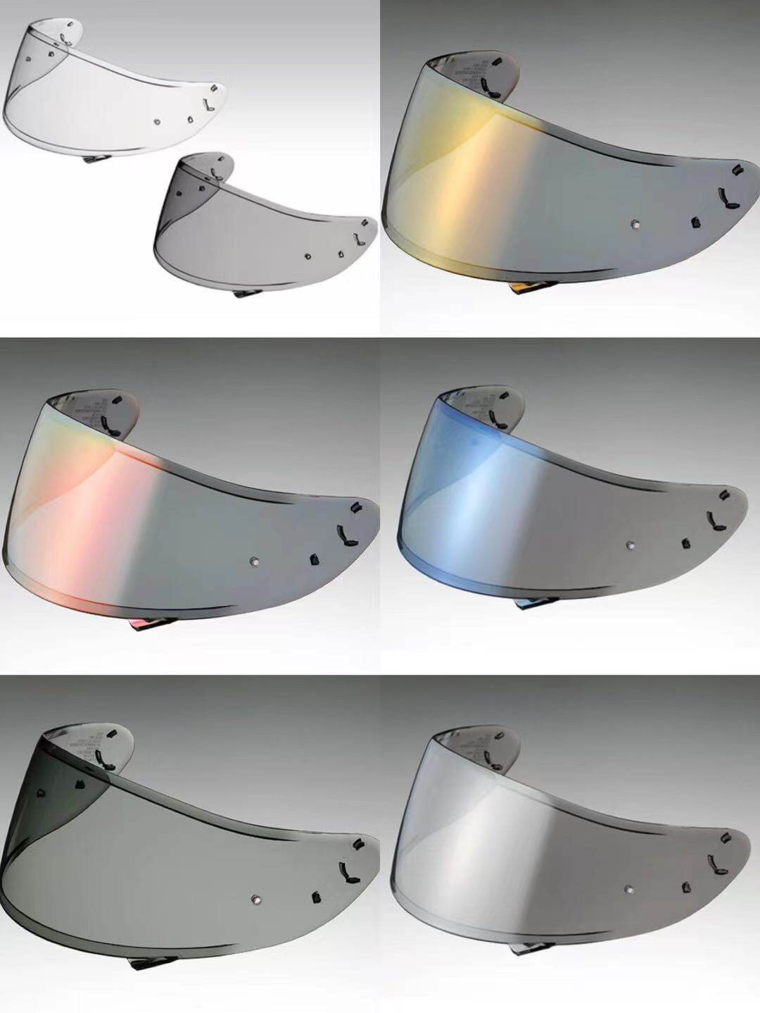 Japan direct mail SHOEI original plant electroplating gold and silver blue orange ink color discoloration lenses anti-fog patch inner lining