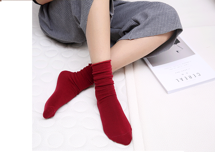 Vớ heap vớ nữ dài ống cotton Hàn Quốc phiên bản Hàn Quốc của gió đại học Nhật Bản màu đen mùa thu và mùa đông vớ nike