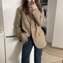 2022 New spring autumn small suit jacket Women in small group Korean version Leisure small sub-card its color Western suit design sense