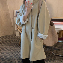Early autumn new windcoat jacket woman little subsenior sensation 2021 Spring and autumn medium long card with its color Inron coat