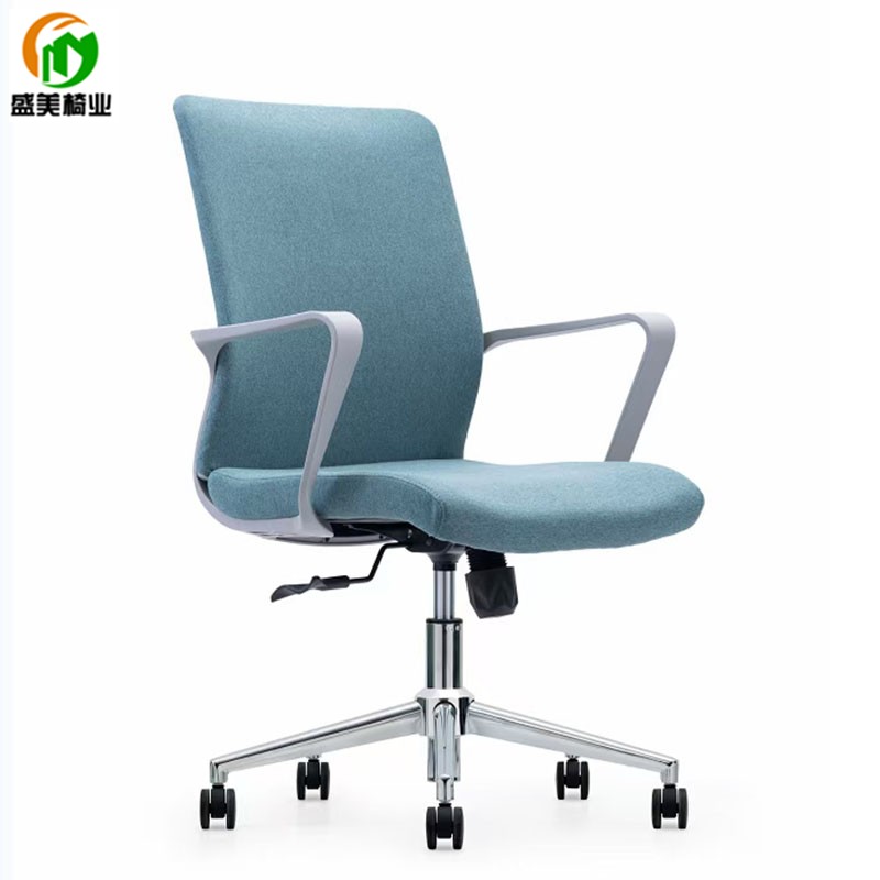High Quality Cashmere Finish Office Chair Modern Conference Reception Chair Orange Staff Lift Swivel Chair Middle Class Computer Chair