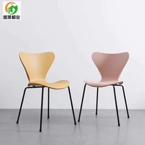 Spot straight hair Nordic ins metal negotiation chair Restaurant chair fishtail chair Dining chair Leisure reception chair Ant