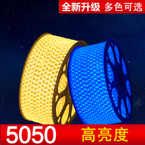 LED lights with living room ceiling decoration 5050 high-bright waterproof double-row patch neon line lights super bright soft light strip