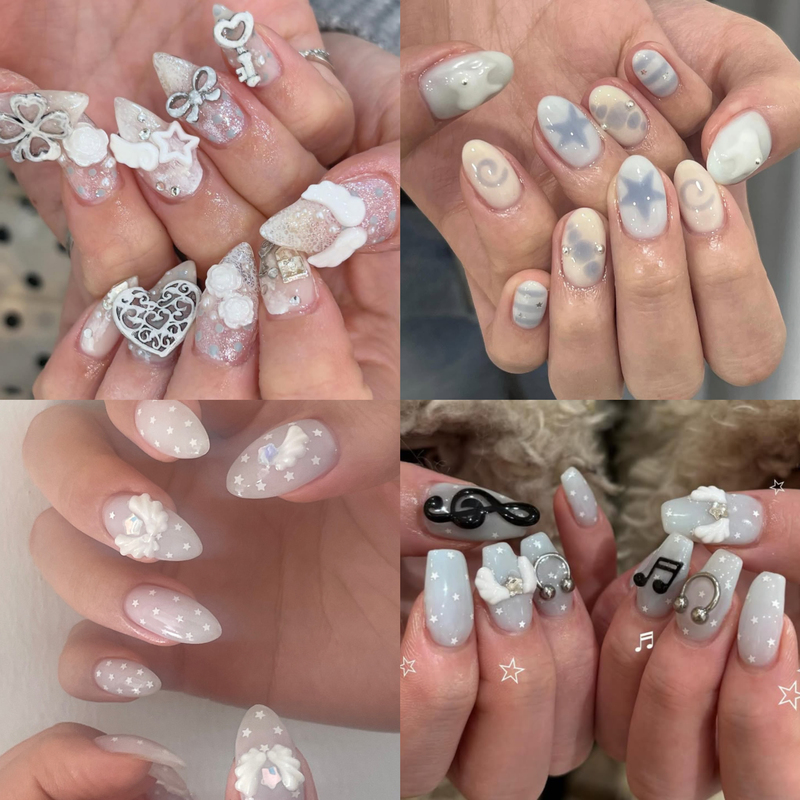 Limited-Time Special Offer Hyama Wearable Nails Ancient Sweet Cool Summer Cute Ocean Star Four-Leaf Clover Musical Note Wings Limited-Time Special Offer Hyama Wearable Nails Ancient Sweet Cool Summer Cute Ocean Star Four-Leaf Clover Musical Note Wings