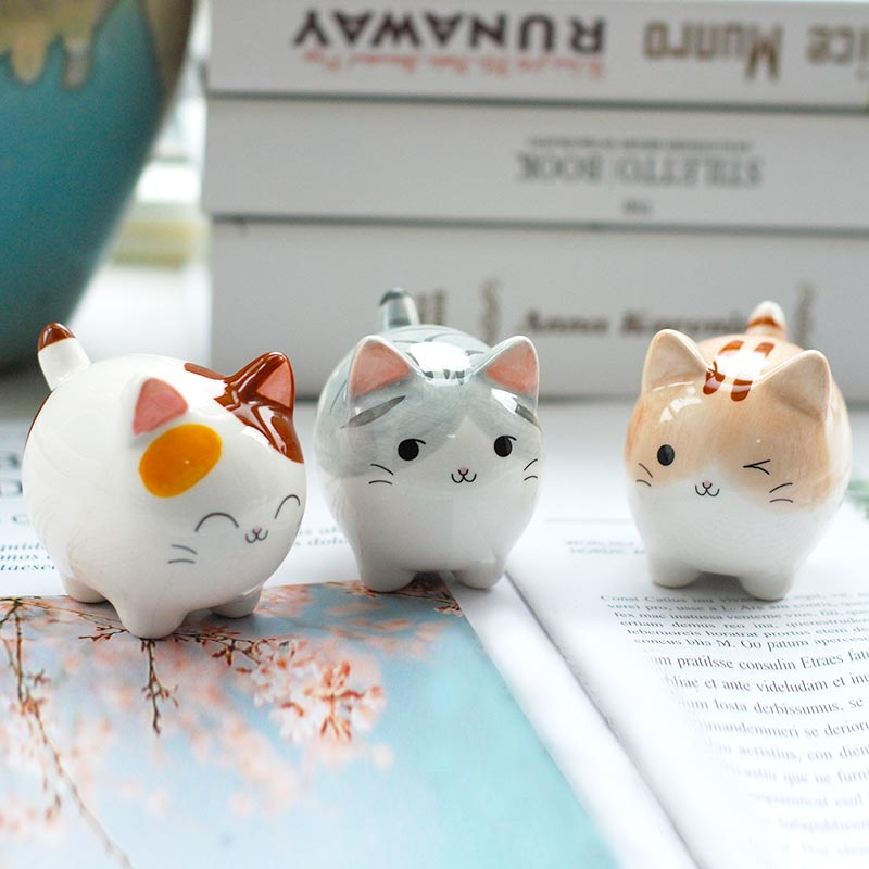 Trang trí xe hơi bằng gốm Kitty Xe trang trí nội thất phòng khách Trang trí bàn làm việc Trang trí nhỏ Trang trí sáng tạo Quà tặng sinh nhật trang trí phòng khách nhà ống
