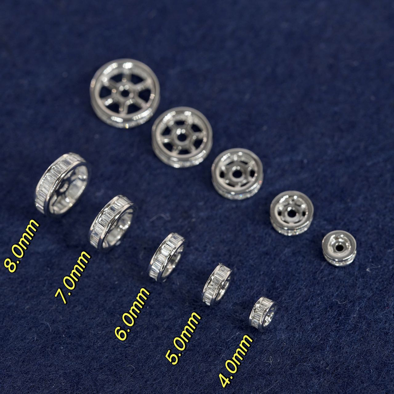 Diamond-Shaped Spacer Beads DIY Jewelry Accessories Versatile Spacers 4mm 5mm 6mm Full 18K Gold