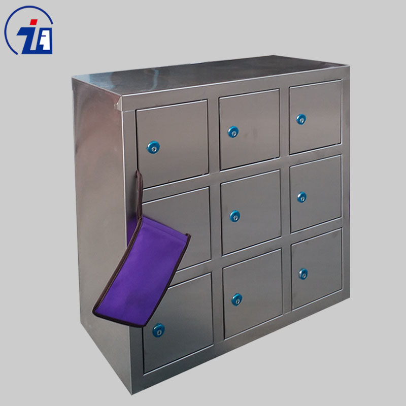 Steel mobile phone storage cabinet stainless steel storage box power tool cabinet multi-door gas station custom-made walkie-talkie wall hanging