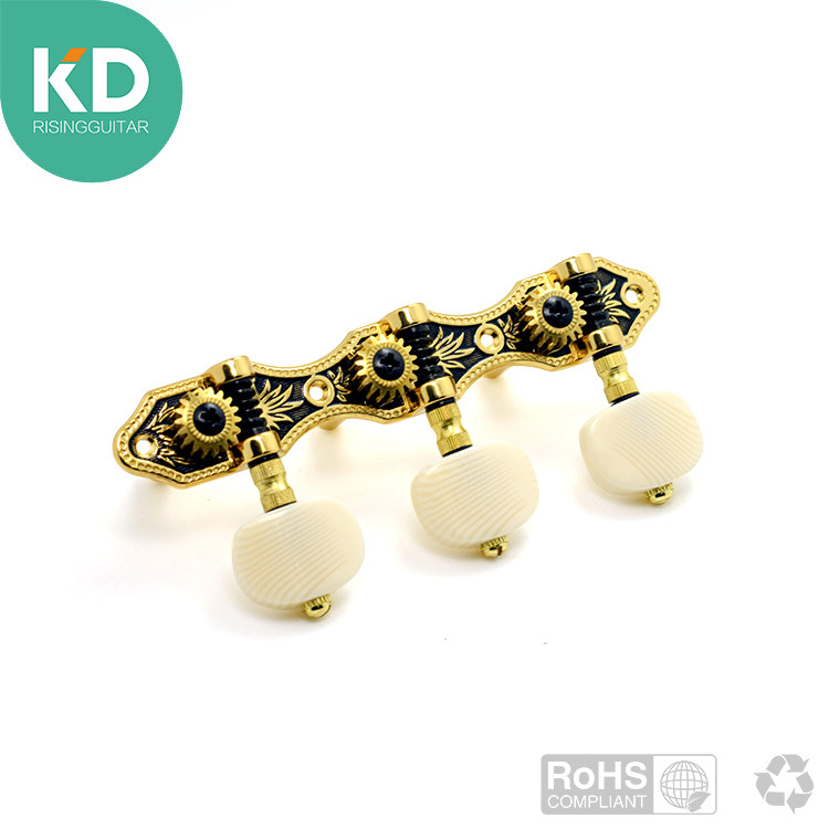 Upscale golden classical guitar string button long three triptych classical piano button strings quasi-upholed string instruments