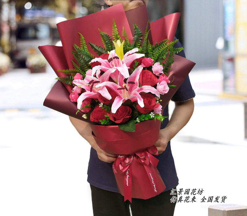 仿真花束手捧花颁奖舞台献花交车假花毕业季拍照教师节母亲节绢花