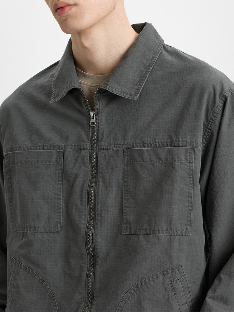 BUTTBILL Washed Shirt Jacket