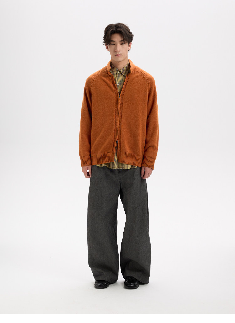 BUTTBILL Wool-Blend Double-Zip Cardigan