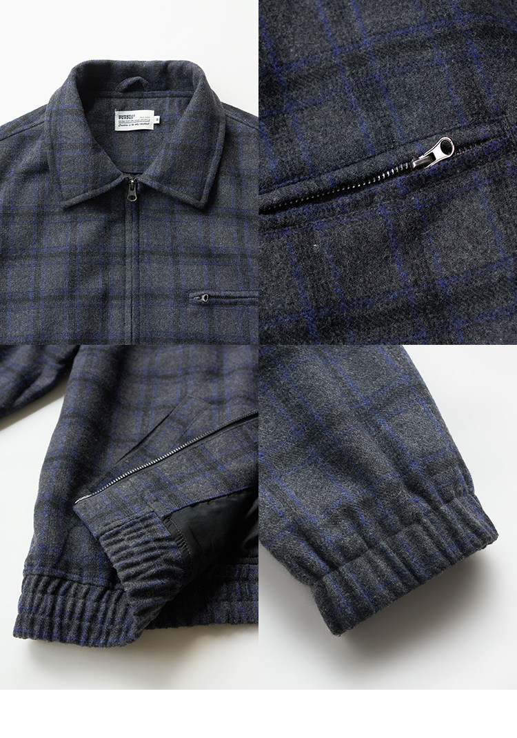 BUTTBILL Plaid Loose Harrington Jacket