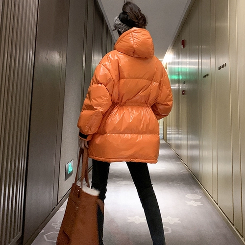 Пуховик, утепленная сиреневая куртка, в корейском стиле